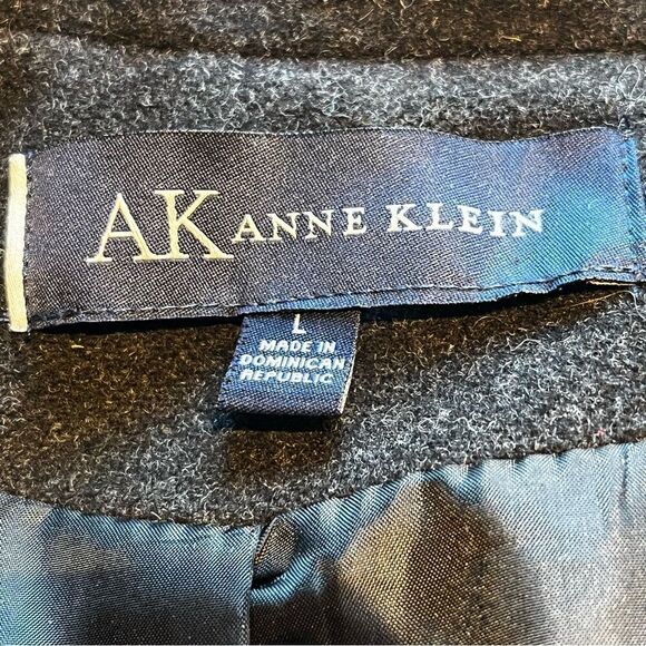 Anne Klein Peacoat Women's Large Dark Grey Wool - Picture 7 of 10